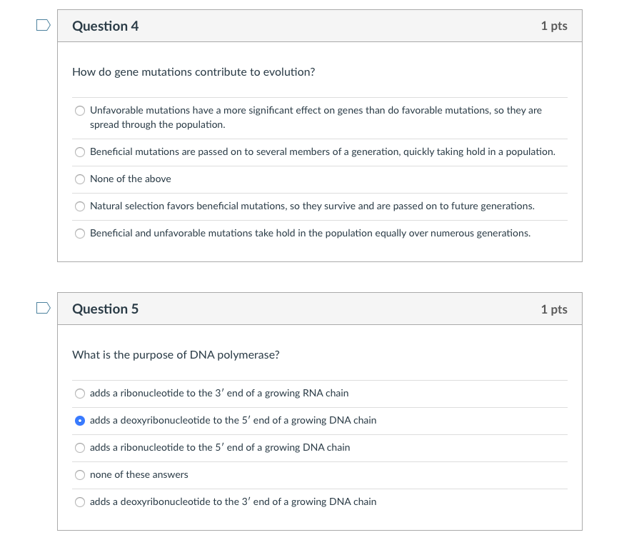 Solved Question 4 1 Pts How Do Gene Mutations Contribute To | Chegg.com