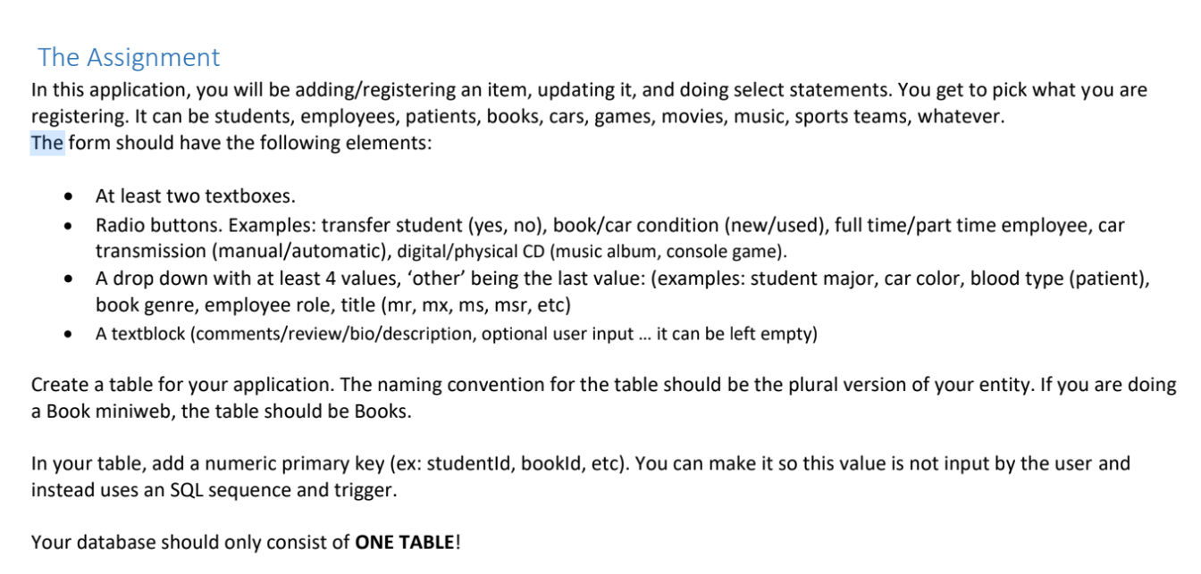 Solved The Assignment In this application, you will be | Chegg.com