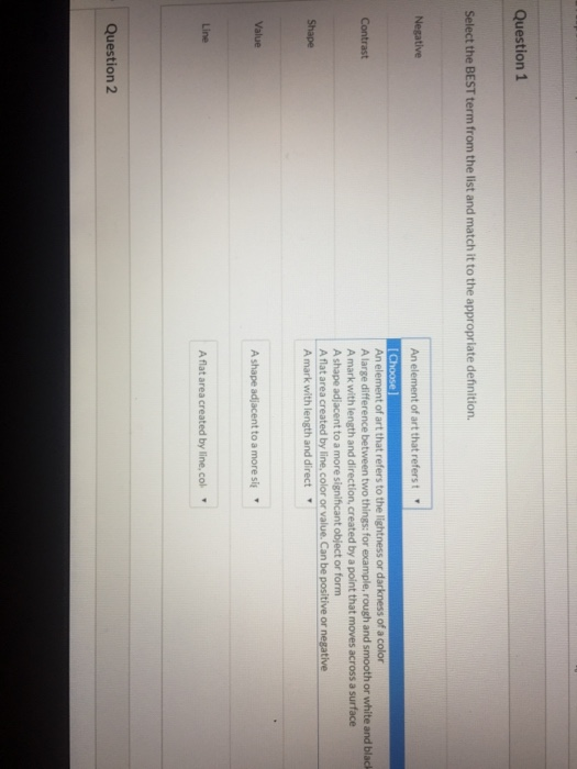 Solved Question 1 Select the BEST term from the list and | Chegg.com