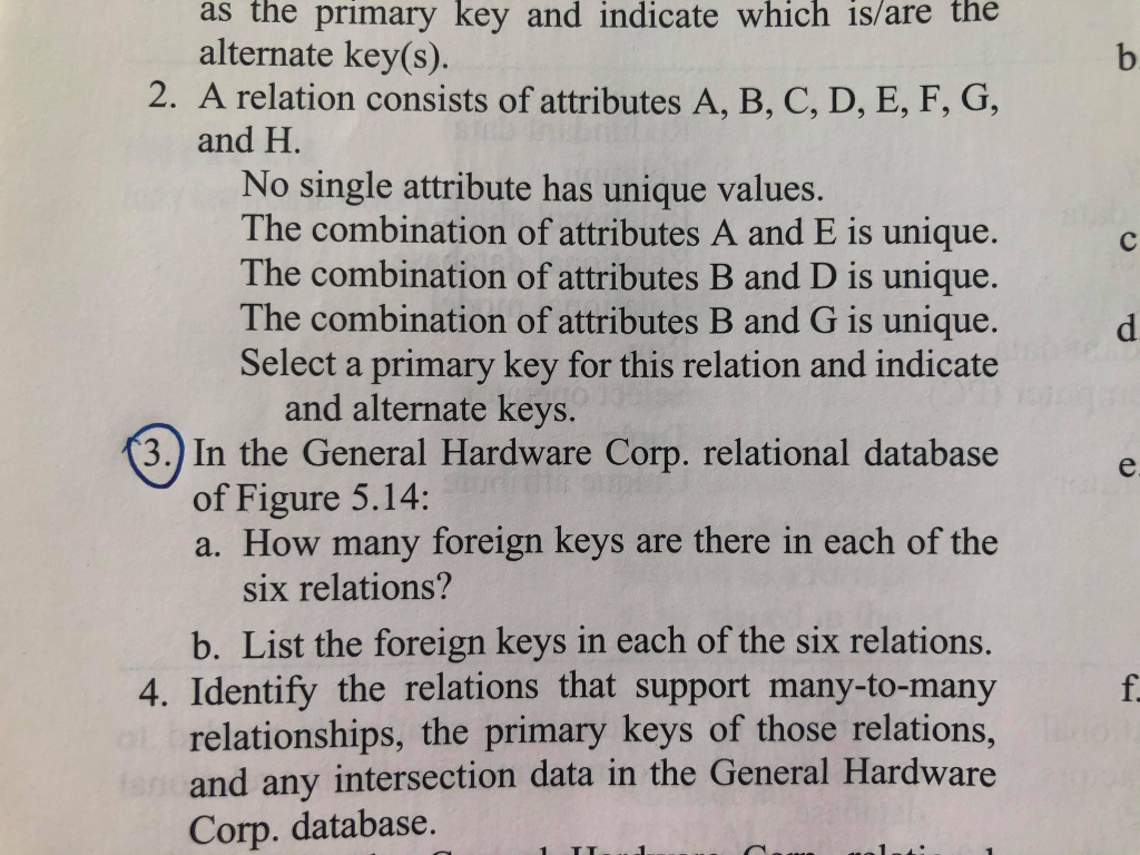 Solved b с d as the primary key and indicate which is/are | Chegg.com
