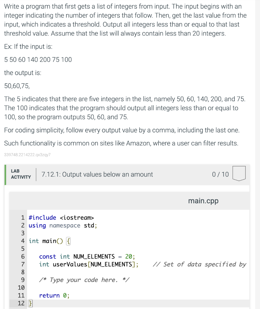 solved-write-a-program-that-first-gets-a-list-of-integers-chegg