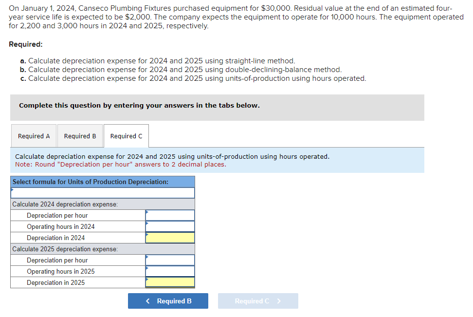 Solved On January 1 2024 Canseco Plumbing Fixtures Chegg Com   Php7Wj6sc