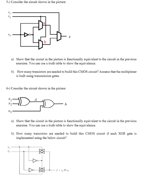 Solved 5-) Consider the circuit shown in the picture: a) | Chegg.com