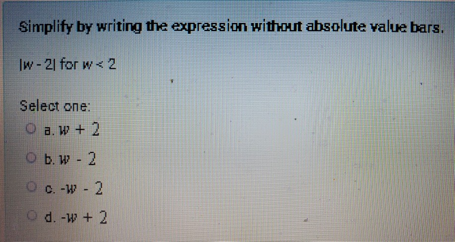 Solved Simplify by writing the expression without absolute | Chegg.com