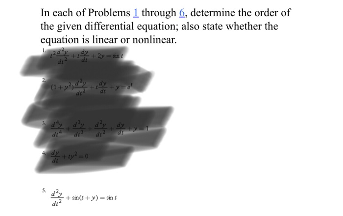 Solved In Each Of Problems 1 Through 6 Determine The Order