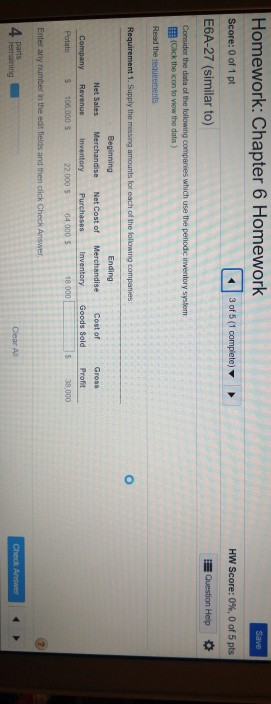 Solved Homework: Chapter 6 Homework Save Score: 0 of 1 pt 3 | Chegg.com