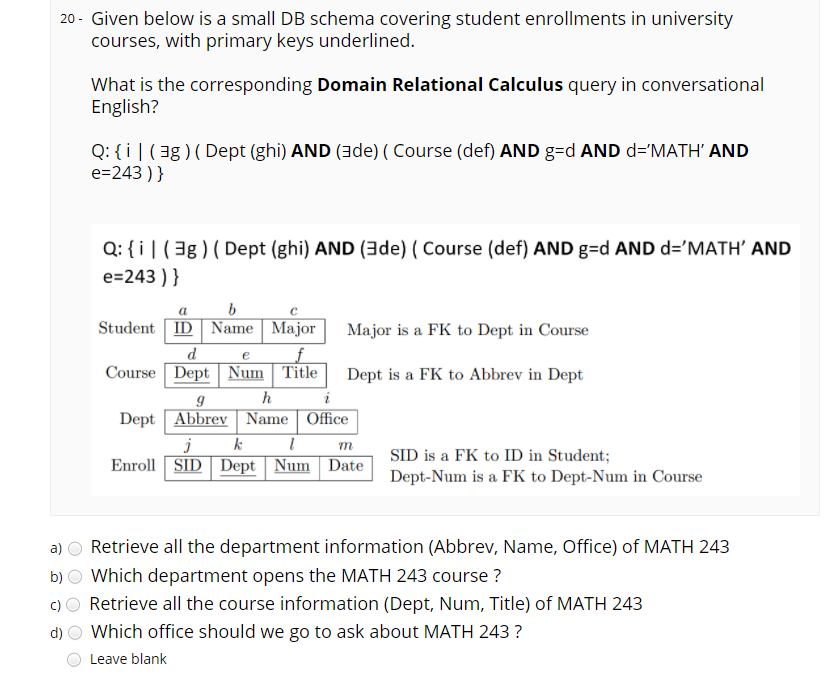 Solved ------- 19 - Following query is given to you. If we | Chegg.com