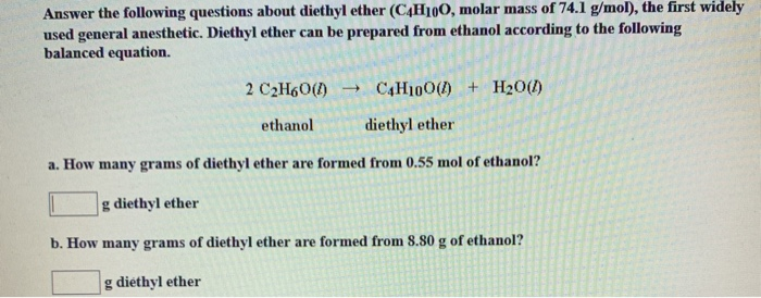 molar mass ethanol