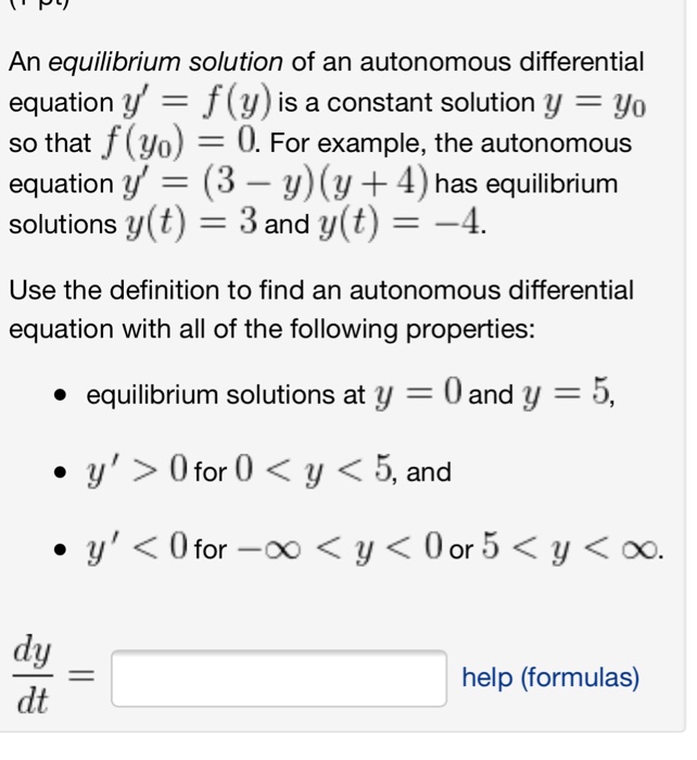 solved-an-equilibrium-solution-of-an-autonomous-differential-chegg