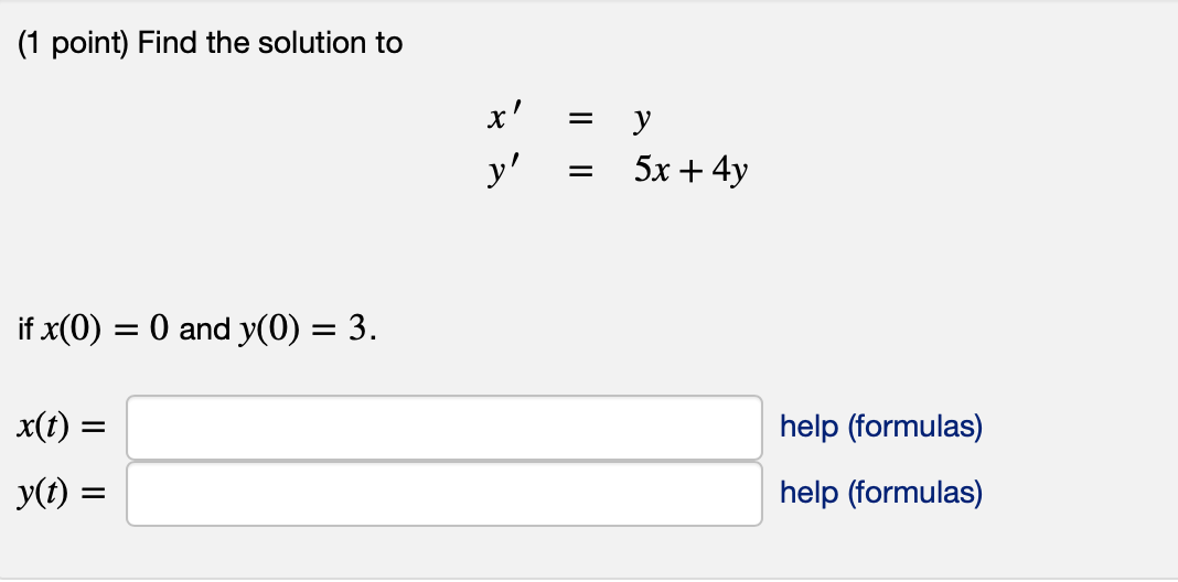 Solved 1 Point Find The Solution To Y X t X Y Y If Chegg solved-1-point-find-the-solution-to-y-x-t-x-y-y-if-chegg