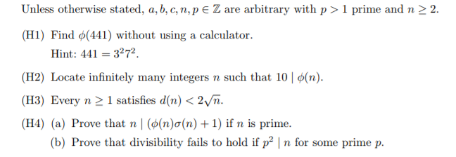 Unless Otherwise Stated A B C N Pe Z Are Arbit Chegg Com