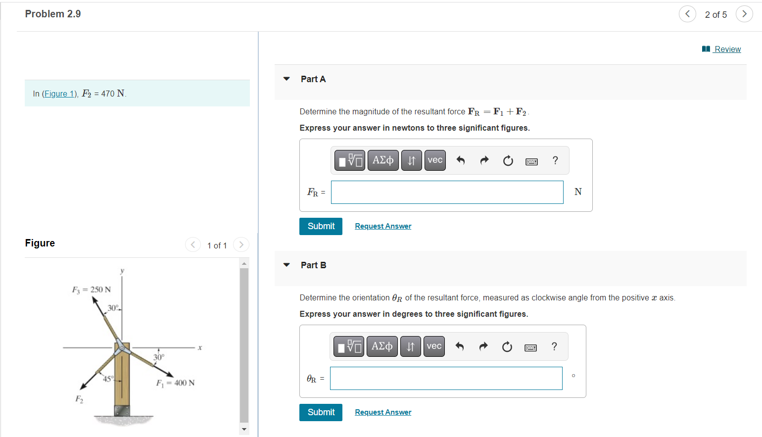 Solved Determine The Magnitude Of The Resultant Force | Chegg.com