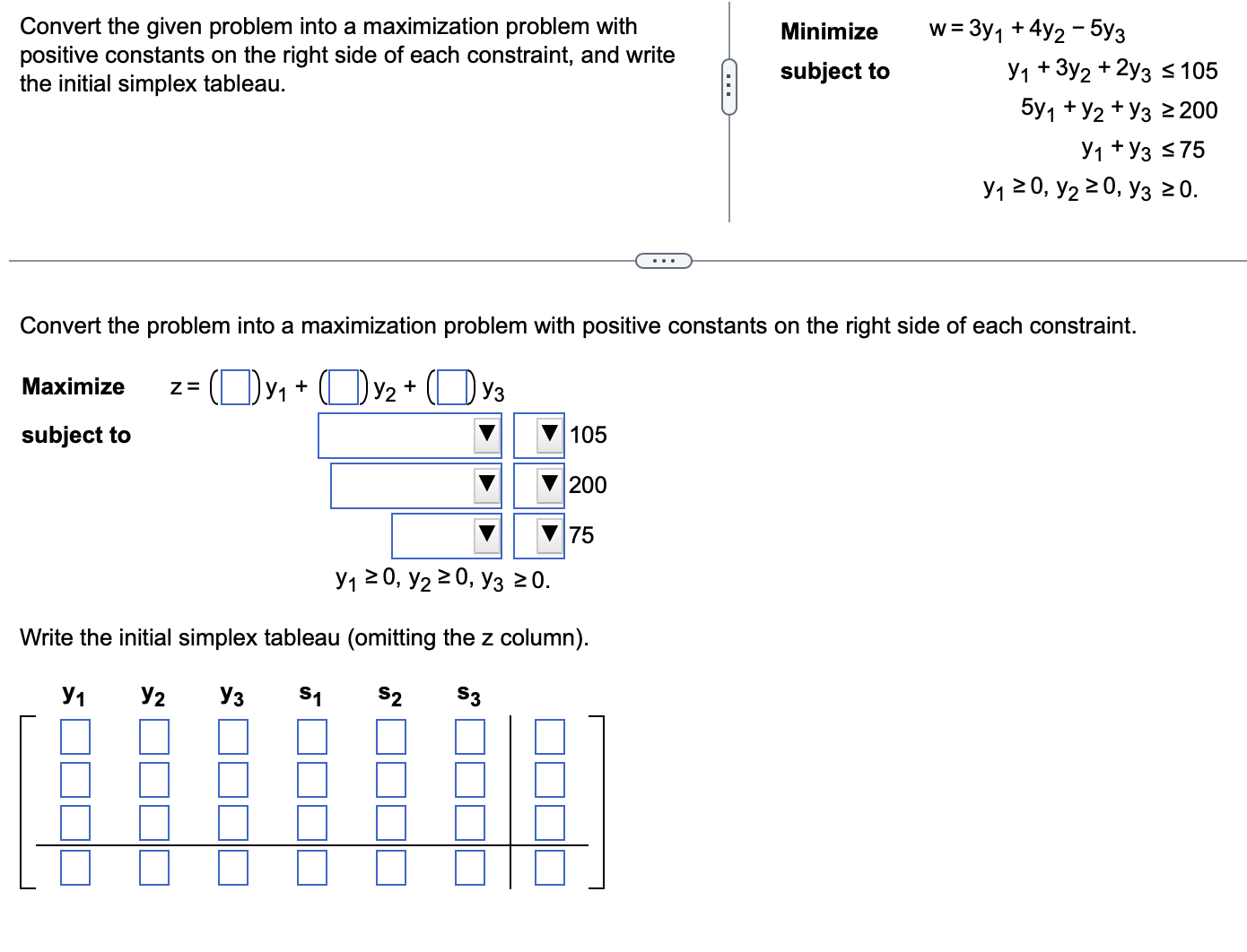 Solved Convert the given problem into a maximization problem | Chegg.com