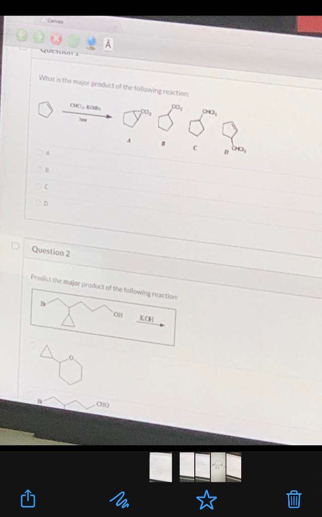 Solved QUEST What is the major product of the following | Chegg.com
