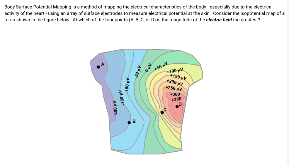 Solved Body Surface Potential Mapping is a method of mapping  Chegg.com