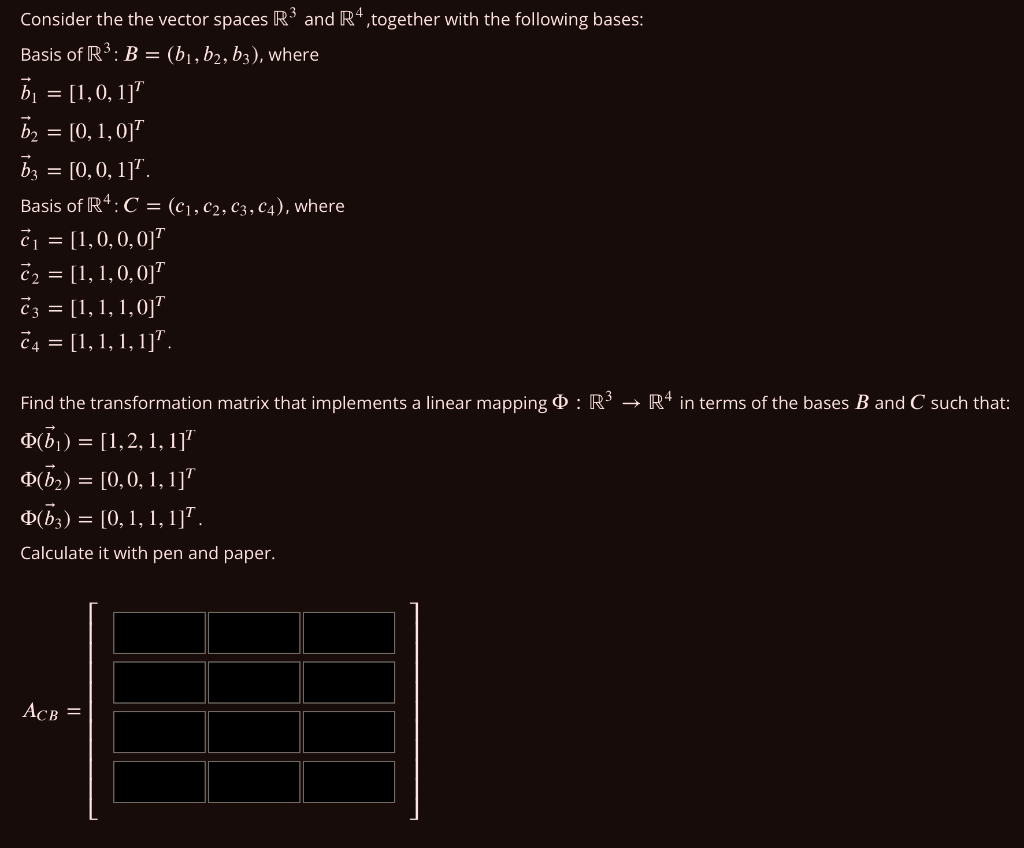Solved Basis of R3:B=(b1,b2,b3), where | Chegg.com