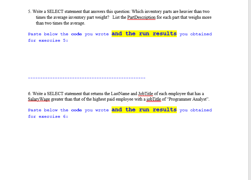 Solved 7. Write a SELECT statement that returns the LastName | Chegg.com