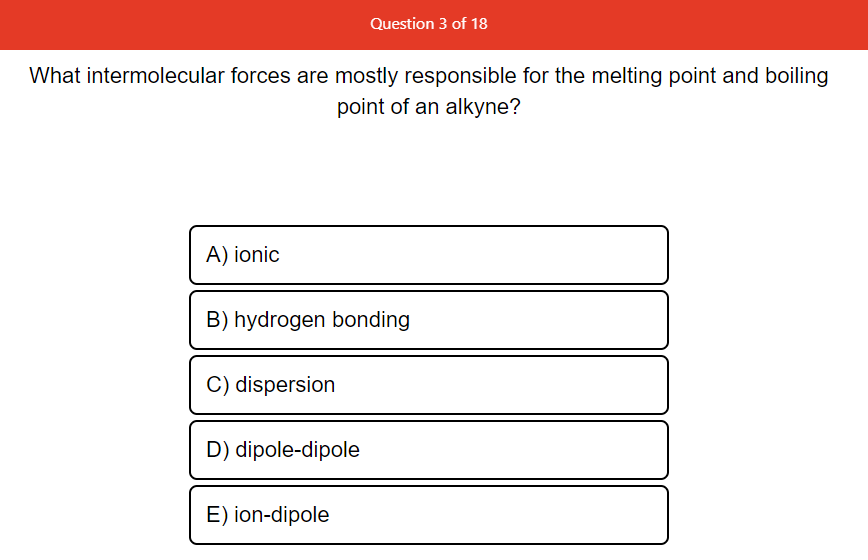 Solved What intermolecular forces are mostly responsible for