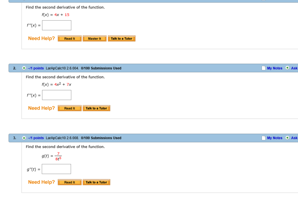 solved-find-the-second-derivative-of-the-function-f-x-4x-chegg