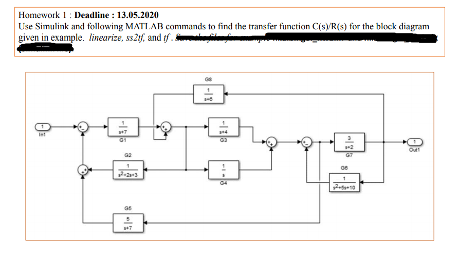 Solved Homework 1 : Deadline: 13.05.2020 Use Simulink and | Chegg.com
