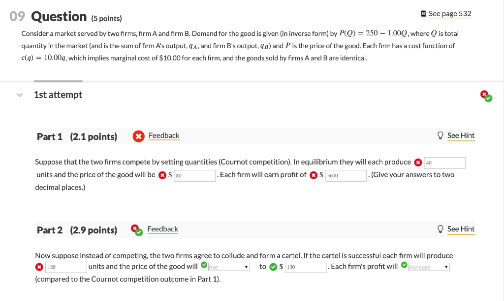 Solved 09 Question (5 points) @ See page 532 Consider a | Chegg.com