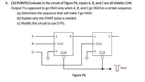 Solved 6. [16 POINTS) Evaluate in the circuit of Figure P6, | Chegg.com