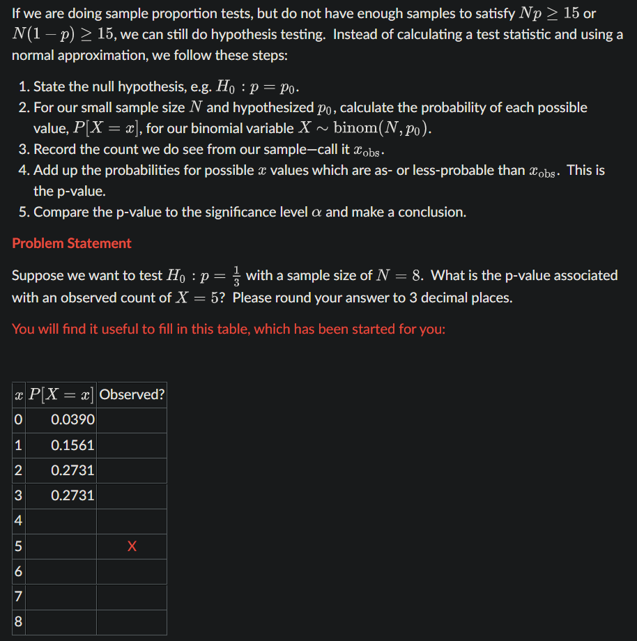 Solved If we are doing sample proportion tests, but do not | Chegg.com