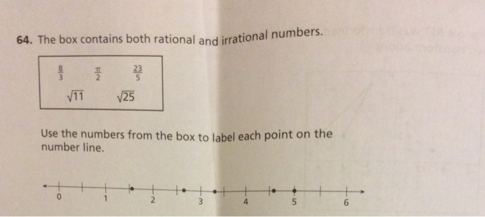 Solved 64. The box contains both rational and irrational | Chegg.com
