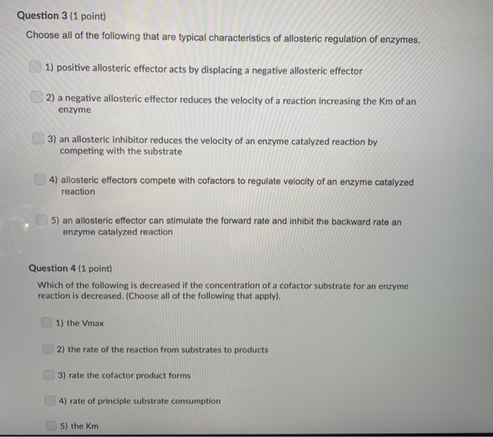 Solved Question 3 (1 point) Choose all of the following that | Chegg.com