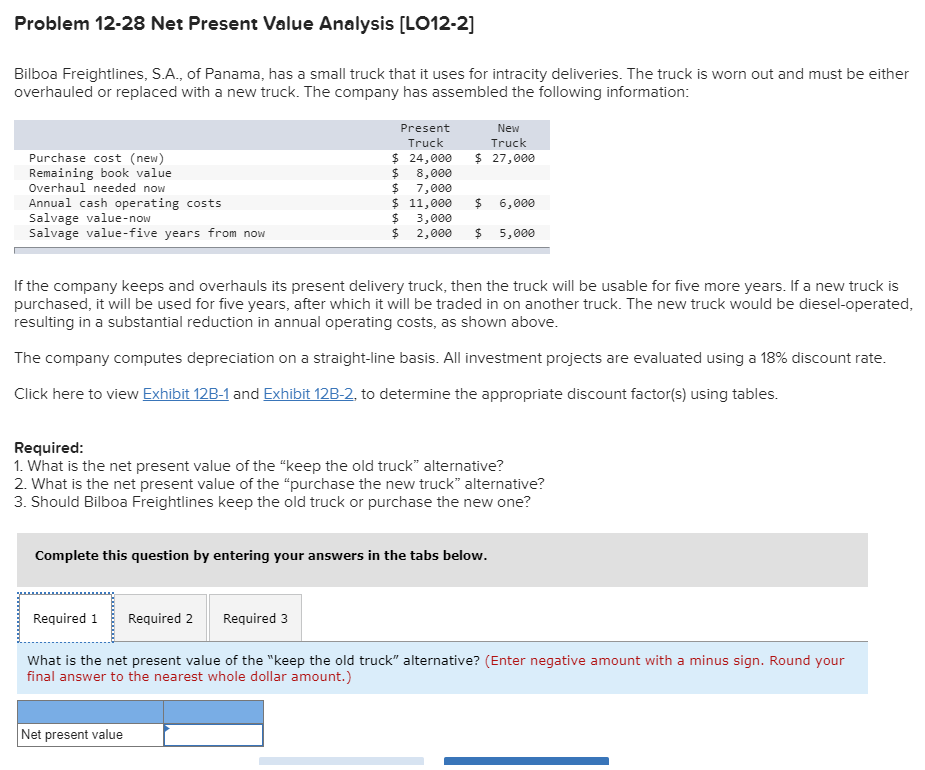 Solved Required 2: What is the net present value of | Chegg.com