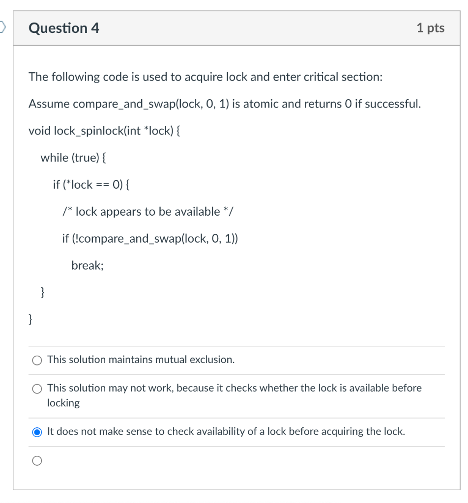 Solved > Question 4 1 Pts The Following Code Is Used To | Chegg.com