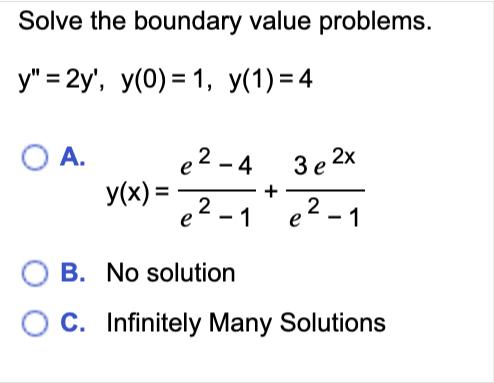 Solved Solve the boundary value problems. | Chegg.com