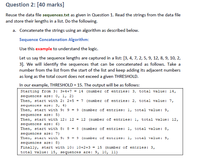 Solved Question 2: [40 marks] Reuse the data file | Chegg.com