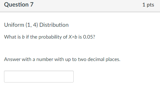 Solved Uniform (1, 4) Distribution The following image shows | Chegg.com