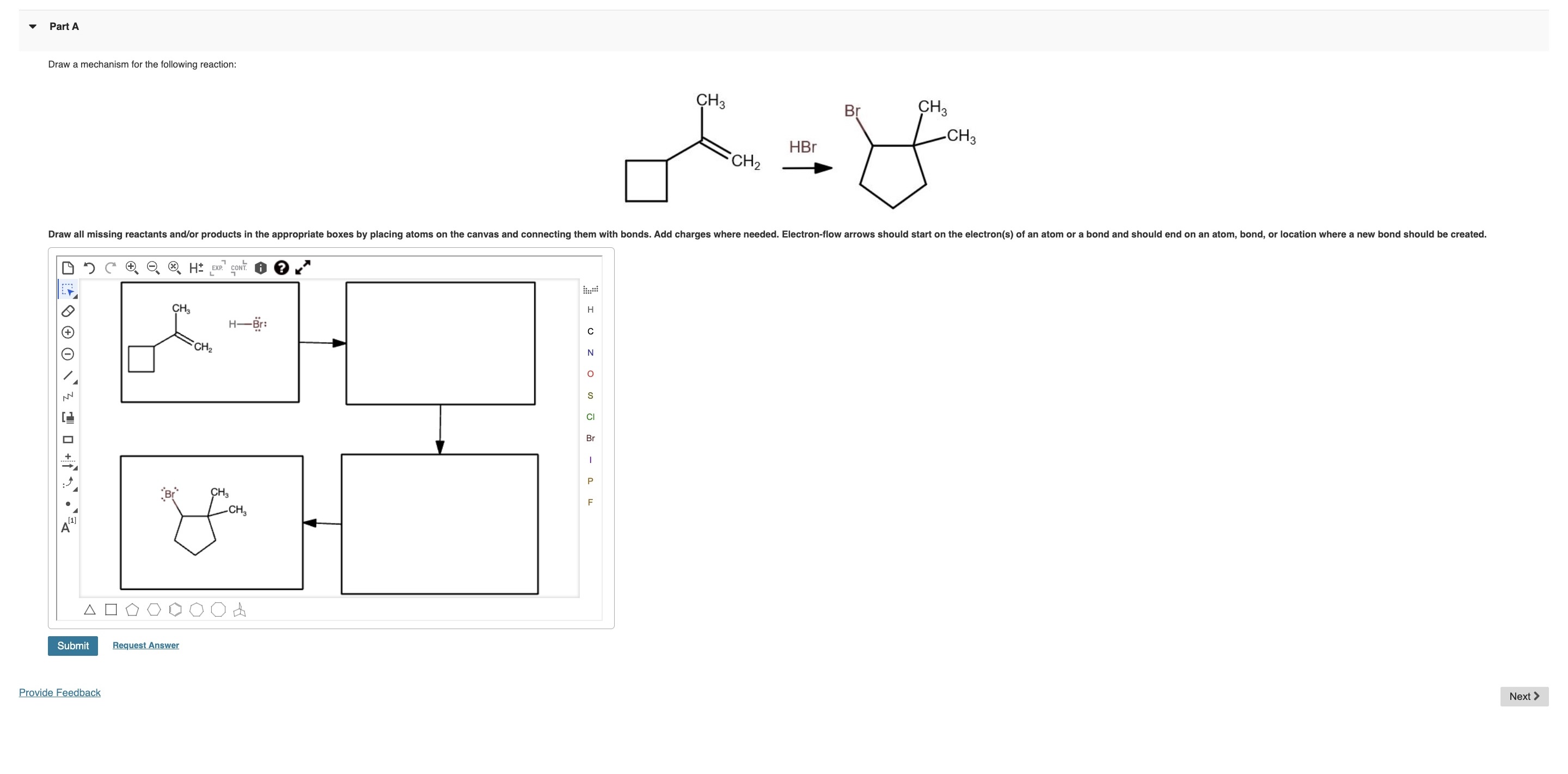 Solved Draw a mechanism for the following reaction: | Chegg.com