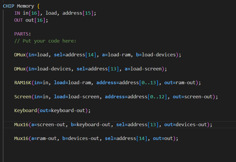 Solved CHIP Memory \{ IN in [16], load, address [15]; OUT | Chegg.com