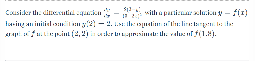 Solved 2(3-4) Consider the differential equation (3–2x)2 | Chegg.com