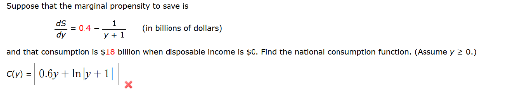 Solved Suppose that the marginal propensity to save is ! Y+1 | Chegg.com