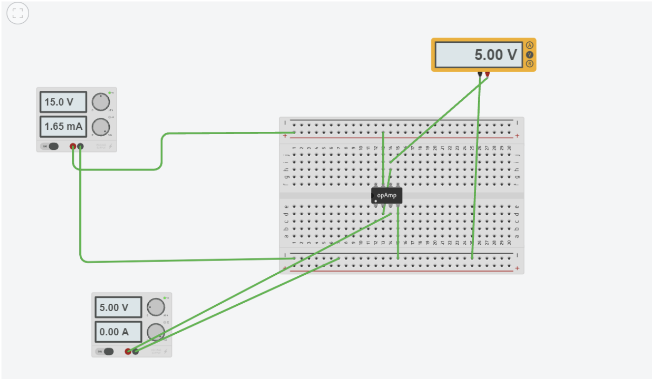 Solved In Tinkercard, build the noninverting amplifier