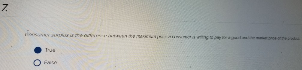Solved Consumer surplus is the difference between the | Chegg.com