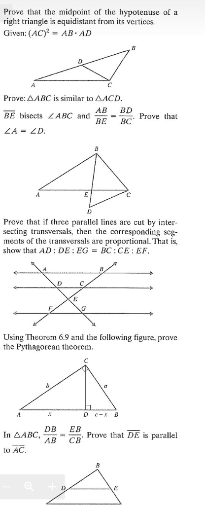 Solved Prove that the midpoint of the hypotenuse of a right | Chegg.com