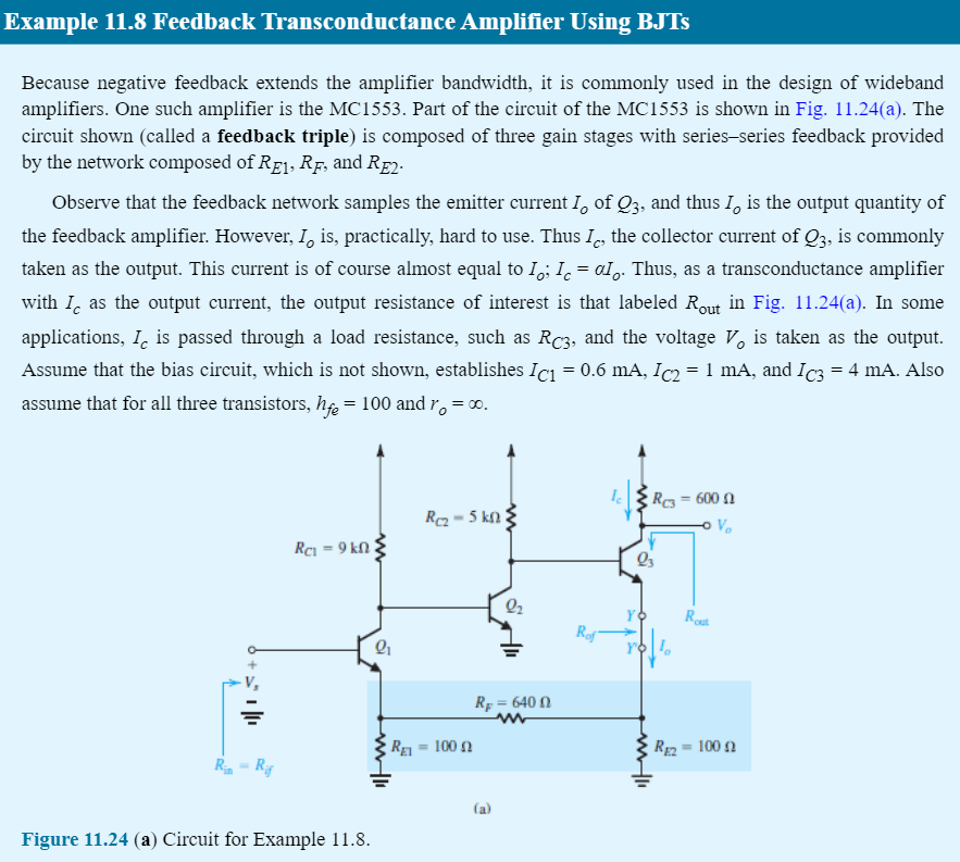 11.12 For the feedback triple in Fig. 11.24(a), | Chegg.com