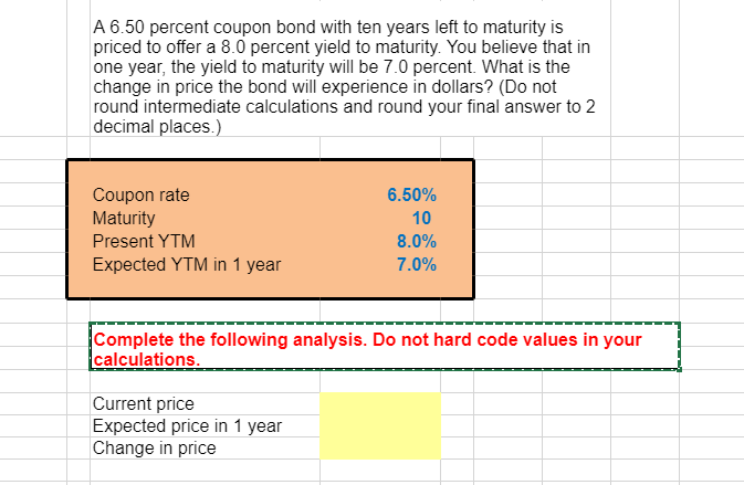 Solved A 6 50 Percent Coupon Bond With Ten Years Left To Chegg