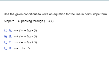 Solved Use The Given Conditions To Write An Equation For Chegg Com