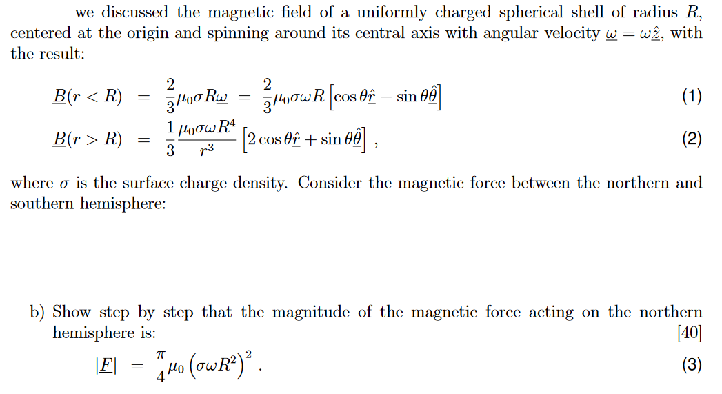 Solved we discussed the magnetic field of a uniformly | Chegg.com