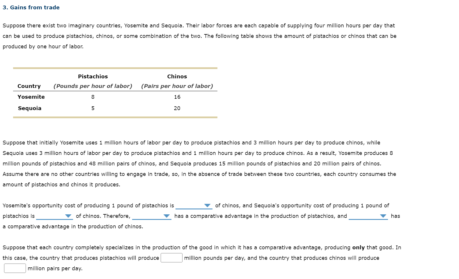 Solved 3. Gains from trade Suppose there exist two imaginary | Chegg.com