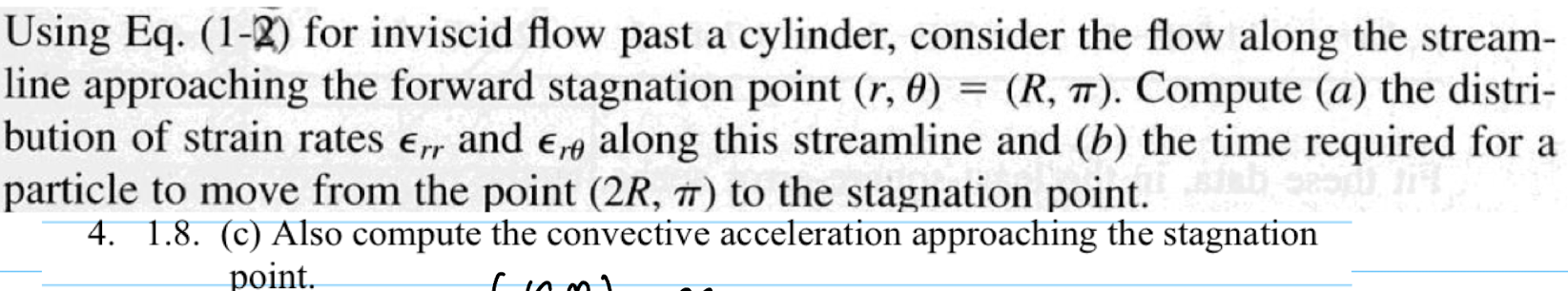 Solved Using Eq. (1−Zˉ) for inviscid flow past a cylinder, | Chegg.com