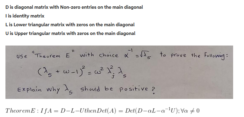 invalid assignment of non zero to identity off diagonal