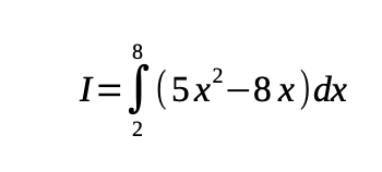 Solved 8 I=(5x²-8x) dx 2 Rectangular Rule (use left-end | Chegg.com