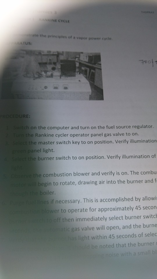 Principles Of ANKINE ... Vapor Rate A CYCLE The Powere